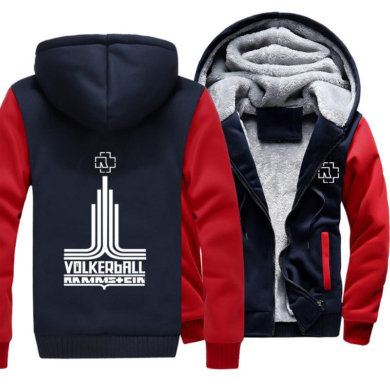 Rammstein  Jackets - Solid Color Rammstein Volkerball Series Icon Super Cool Fleece Jacket