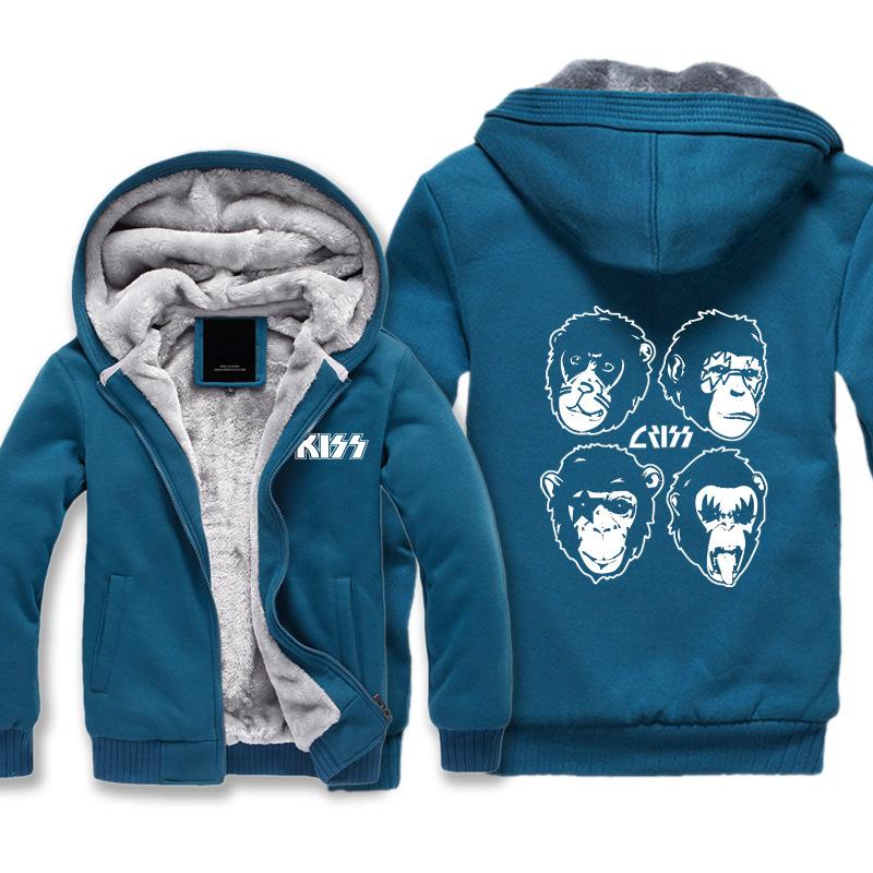 Kiss Jackets - Solid Color Kiss Series War of The Planet of The Apes Super Cool Fleece Jacket