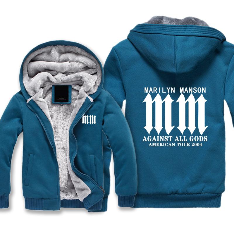 Marilyn Manson Jackets - Solid Color Marilyn Manson Icon Fleece Jacket