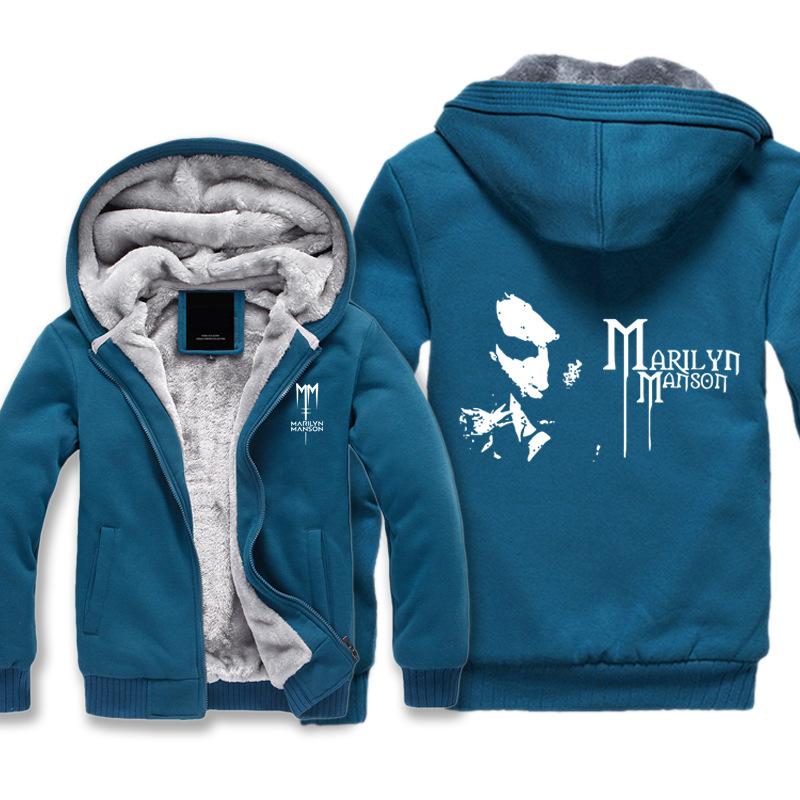 Marilyn Manson Jackets - Solid Color Marilyn Manson Fleece Jacket