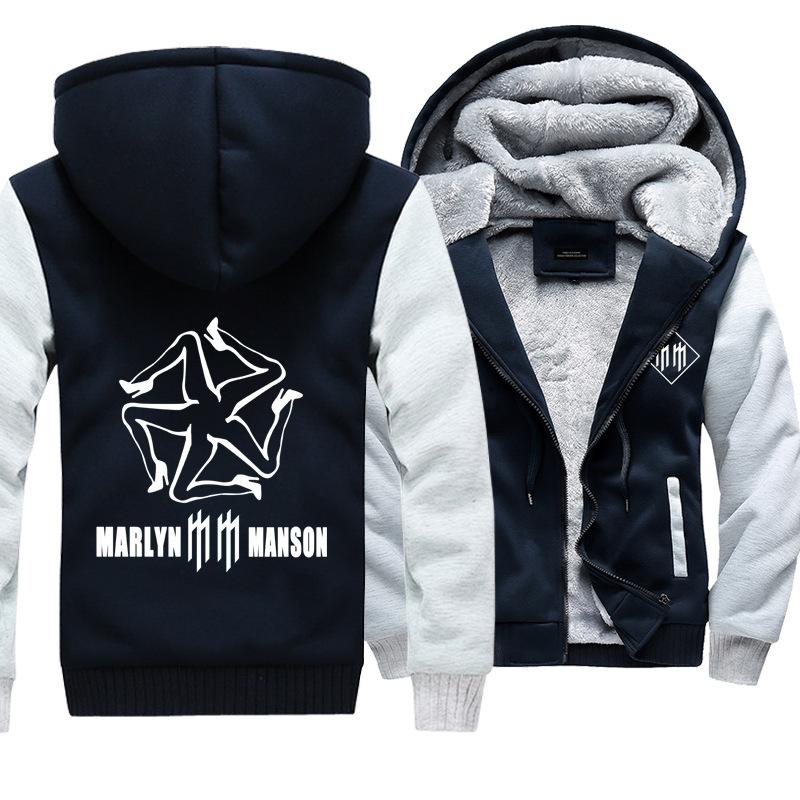 Marilyn Manson Jackets - Solid Color Marilyn Manson Music Album Super Cool Fleece Jacket