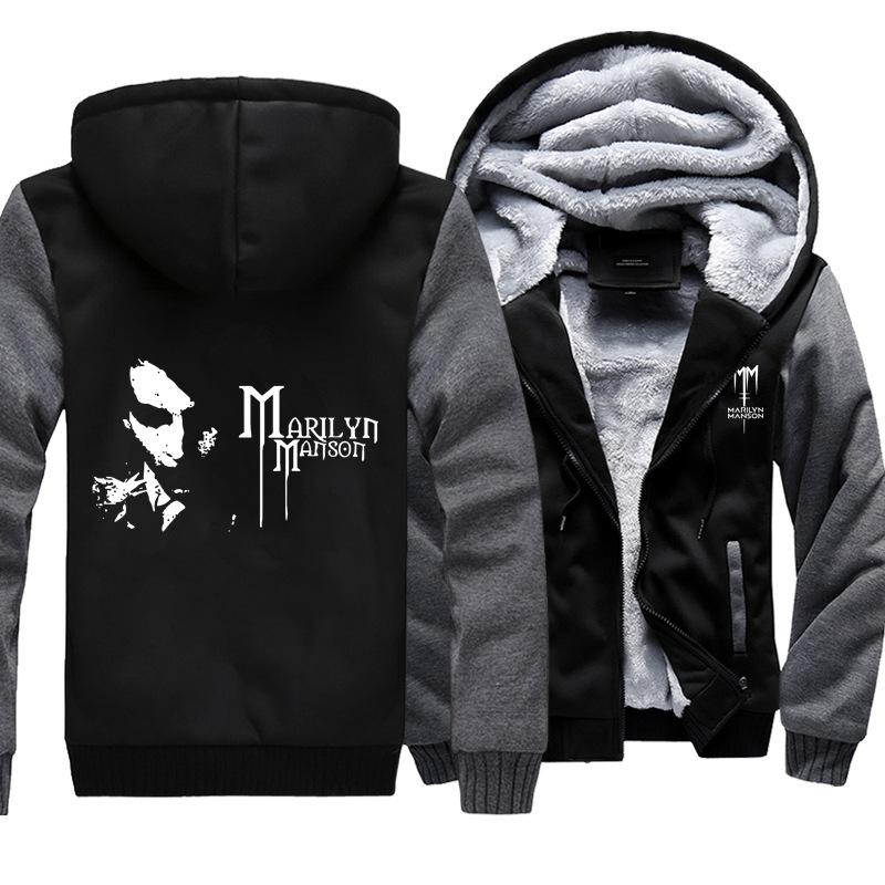 Marilyn Manson Jackets - Solid Color Marilyn Manson Fleece Jacket