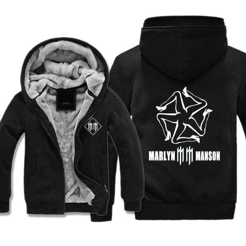 Marilyn Manson Jackets - Solid Color Marilyn Manson Music Album Super Cool Fleece Jacket