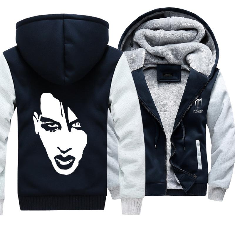 Marilyn Manson Jackets - Solid Color Marilyn Manson Super Cool Fleece Jacket