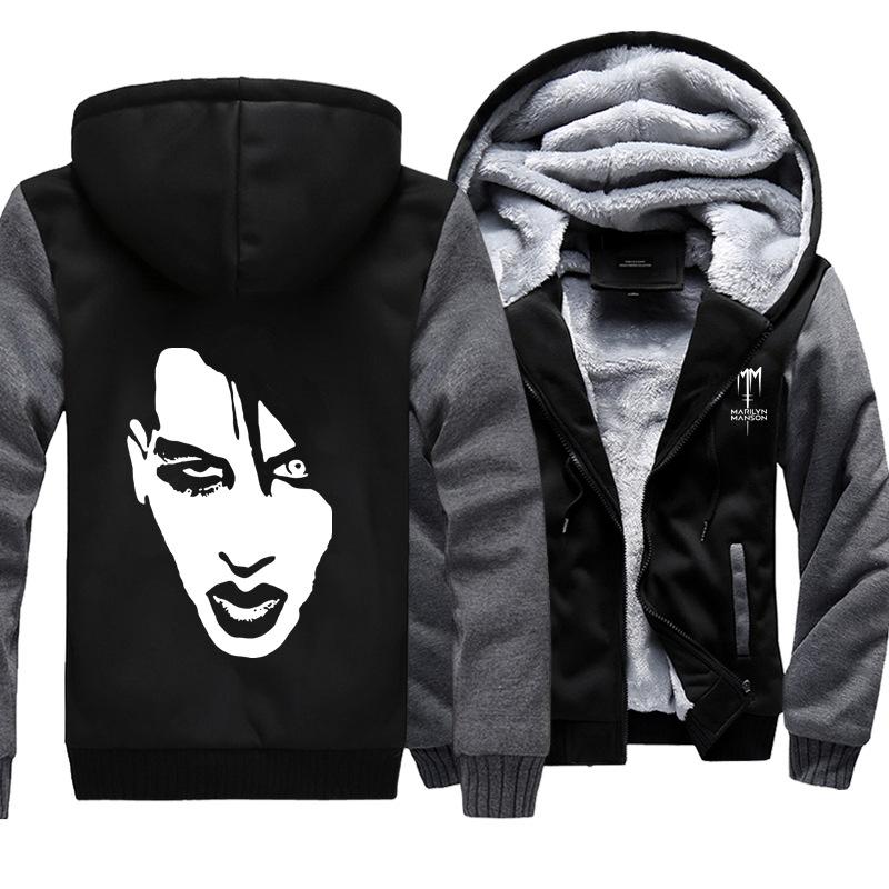 Marilyn Manson Jackets - Solid Color Marilyn Manson Super Cool Fleece Jacket