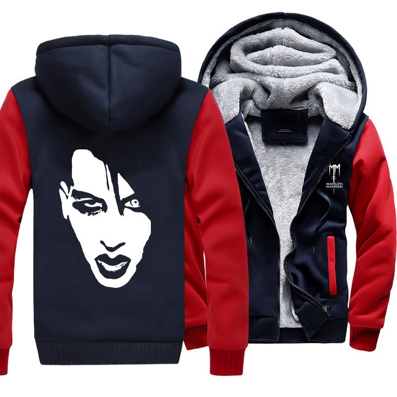 Marilyn Manson Jackets - Solid Color Marilyn Manson Super Cool Fleece Jacket