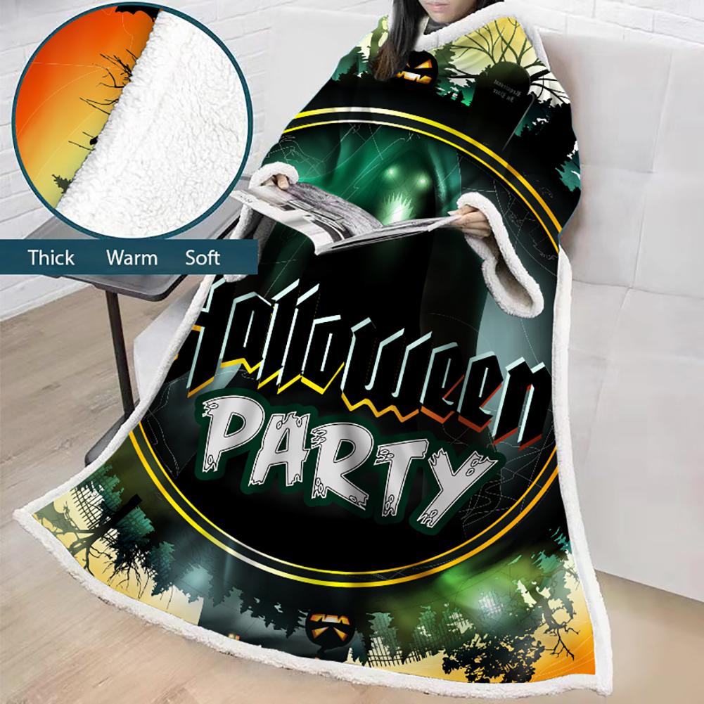 3D Digital Printed Blanket With Sleeves-Blanket Robe Halloween Party