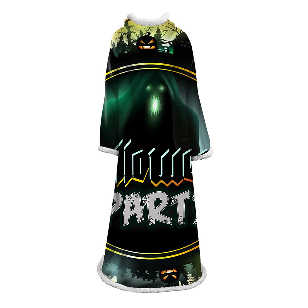 3D Digital Printed Blanket With Sleeves-Blanket Robe Halloween Party