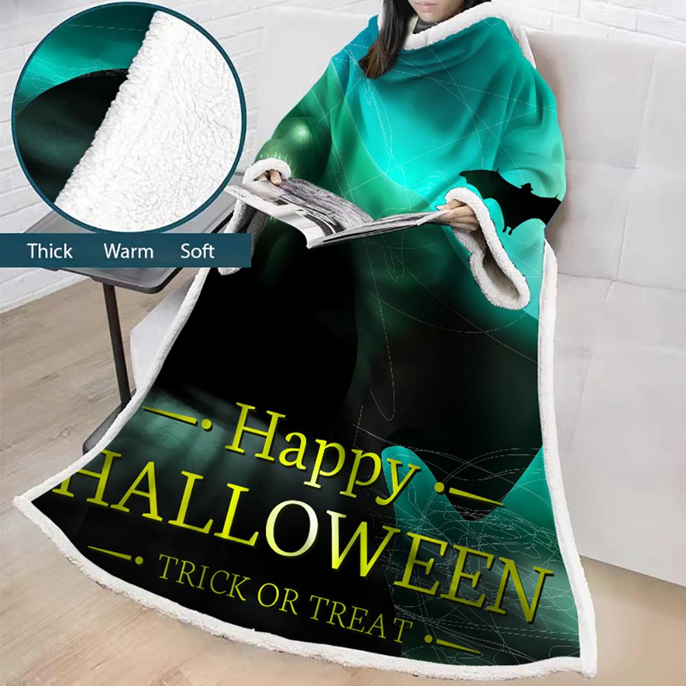 3D Digital Printed Blanket With Sleeves-Blanket Robe Halloween Party