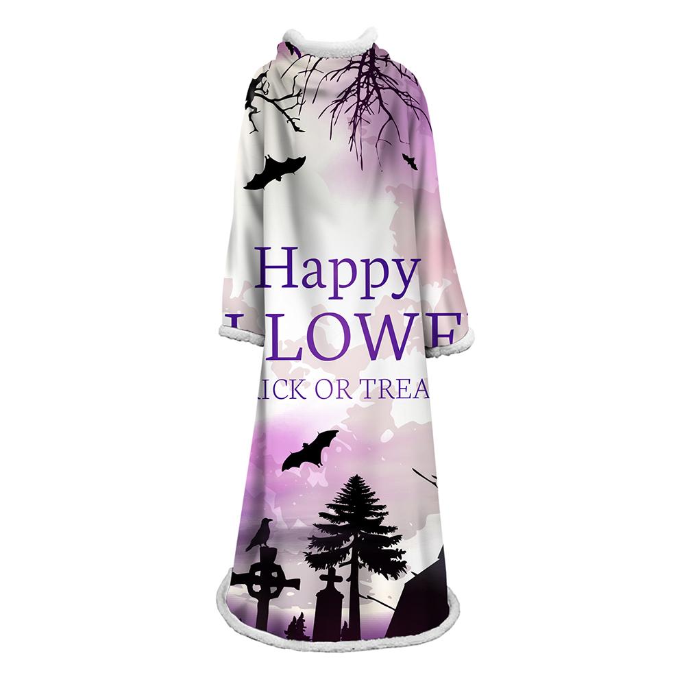 3D Digital Printed Blanket With Sleeves-Blanket Robe Halloween Party