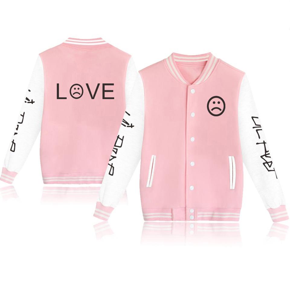 Lil Peep Jackets - LOVE Letter Printed Baseball Jacket