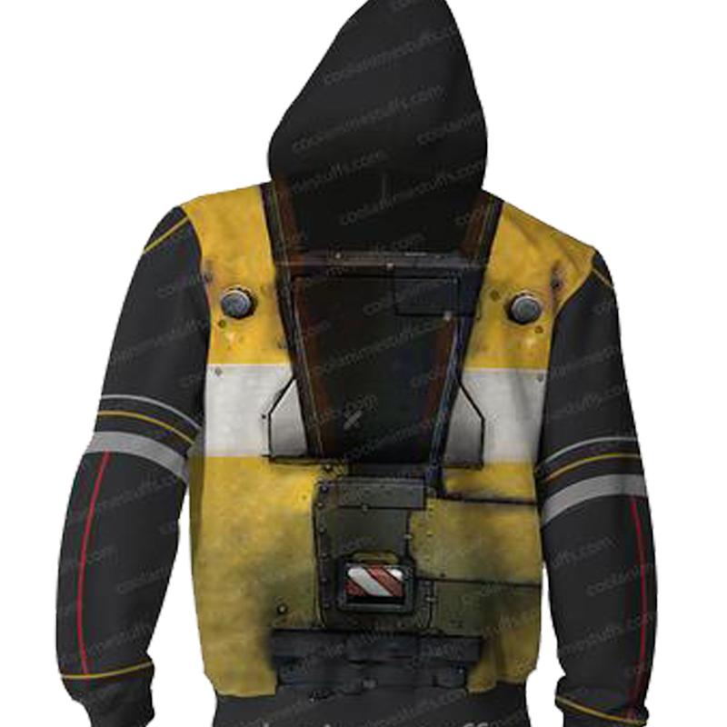 Borderlands Claptrap Hoodies - Zip Up Yellow Hoodie