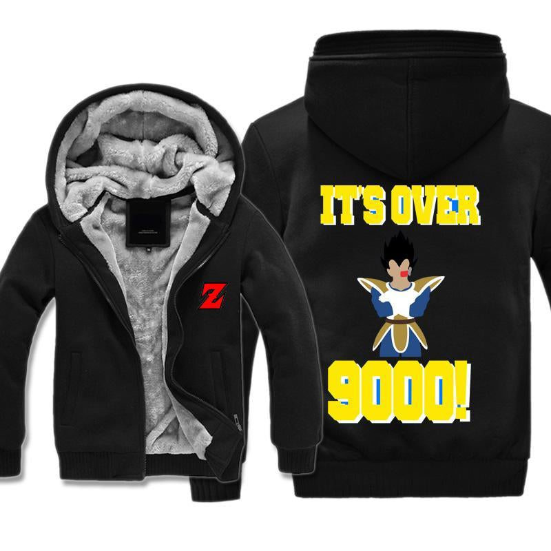 Dragon Ball Z Jackets - Vegeta It's Over 9000 Fleece Jacket