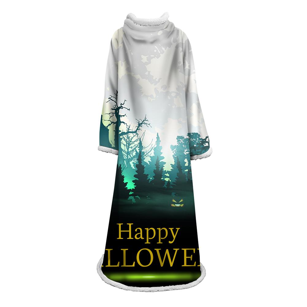3D Digital Printed Blanket With Sleeves-Blanket Robe Halloween Party