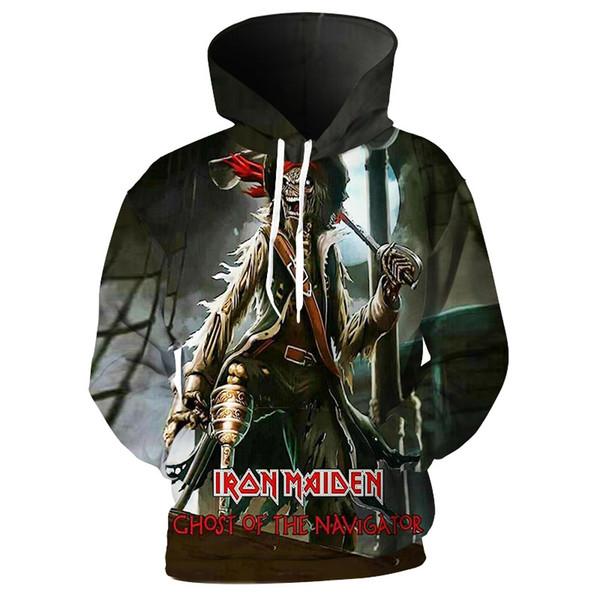 Hoodie 3D Iron Maiden Pullover Hoody Sweatshirt  ILH-011