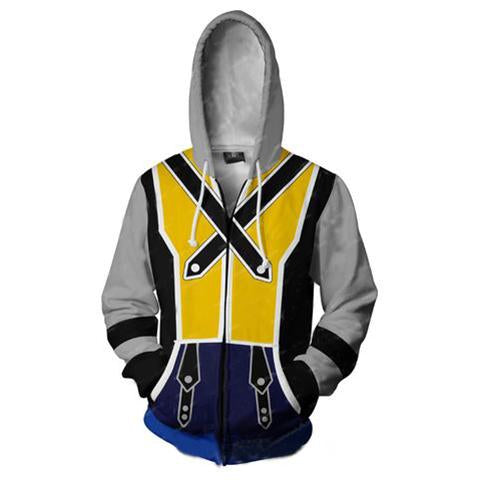 Kingdom Hearts Riku Hoodies - Zip Up Riku Yellow Hoodie