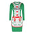 Christmas Dresses - Knee-Length Xmas Apron Print Dress