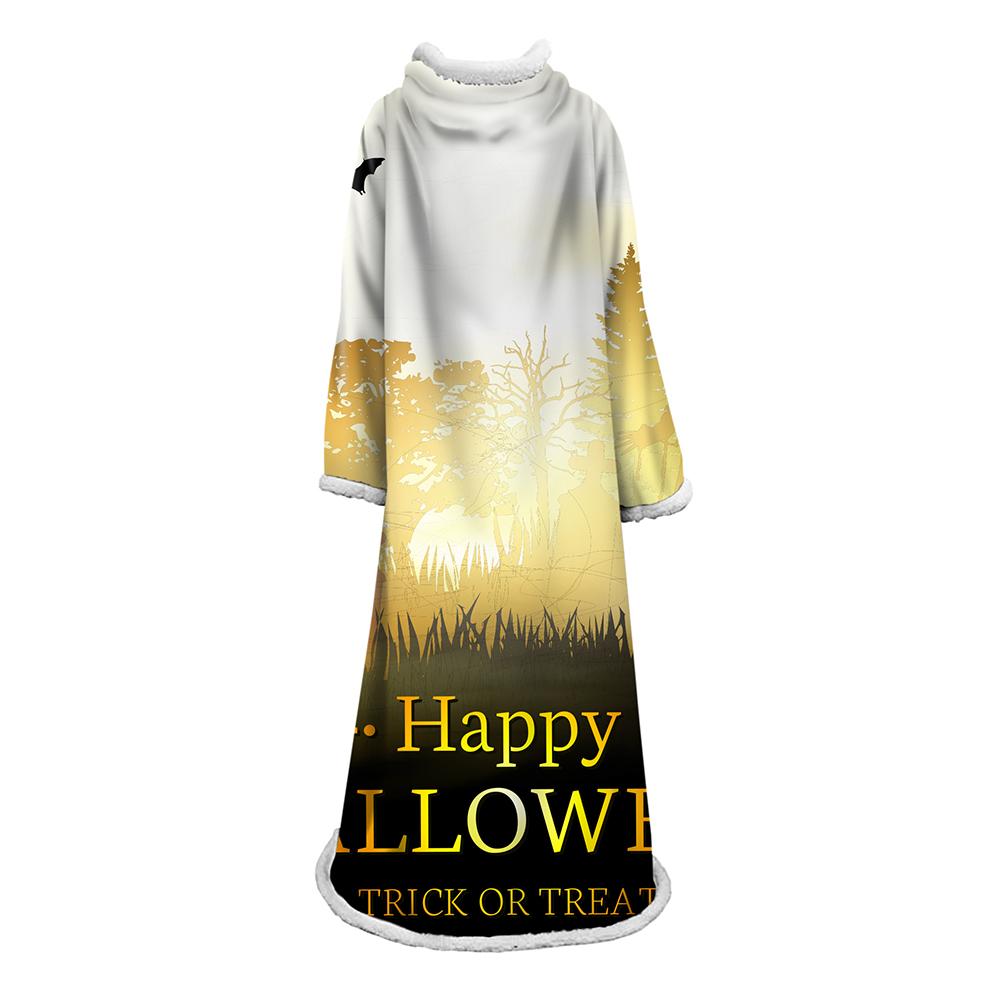 3D Digital Printed Blanket With Sleeves-Blanket Robe Halloween Party