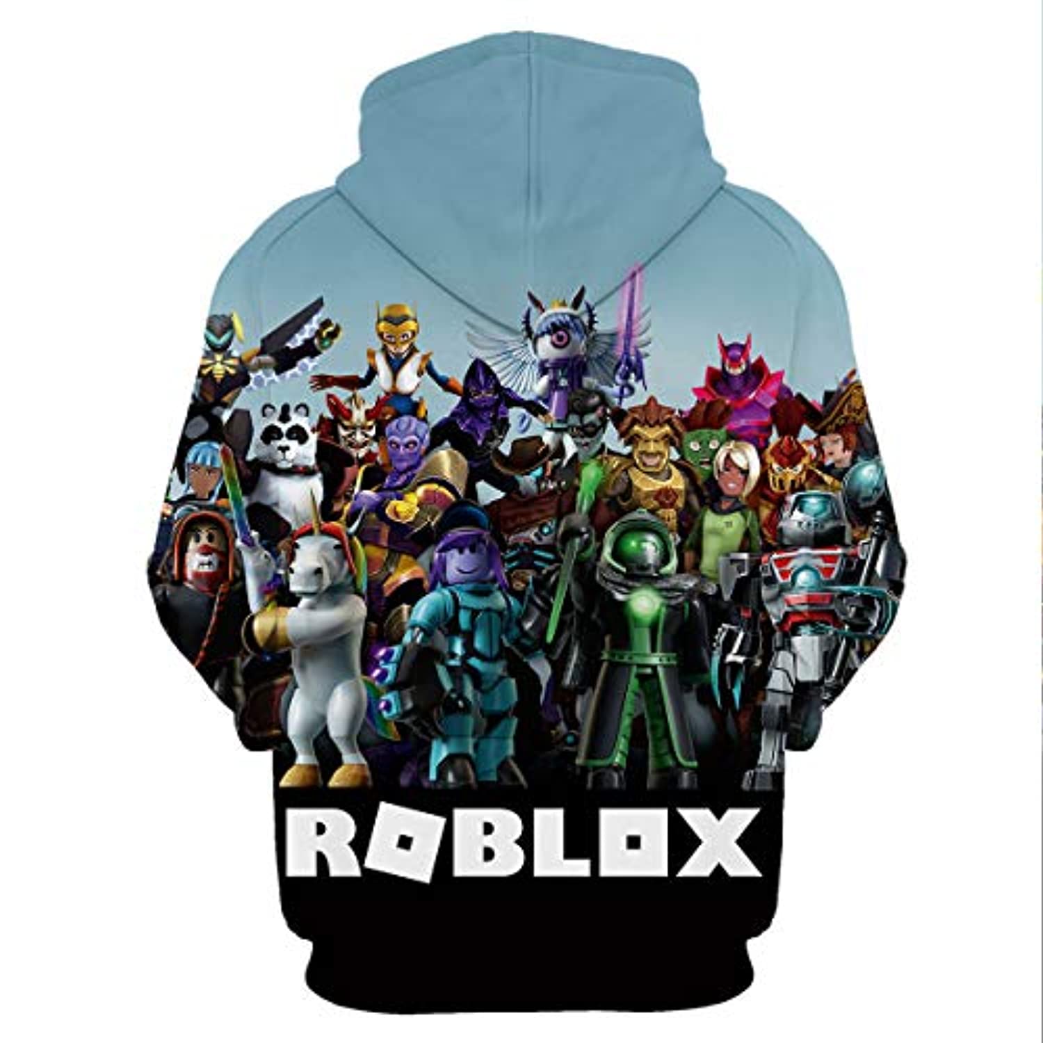 3D Print Cartoon Roblox Hoodie - Fashion Hooded Pullover Sweatshirt