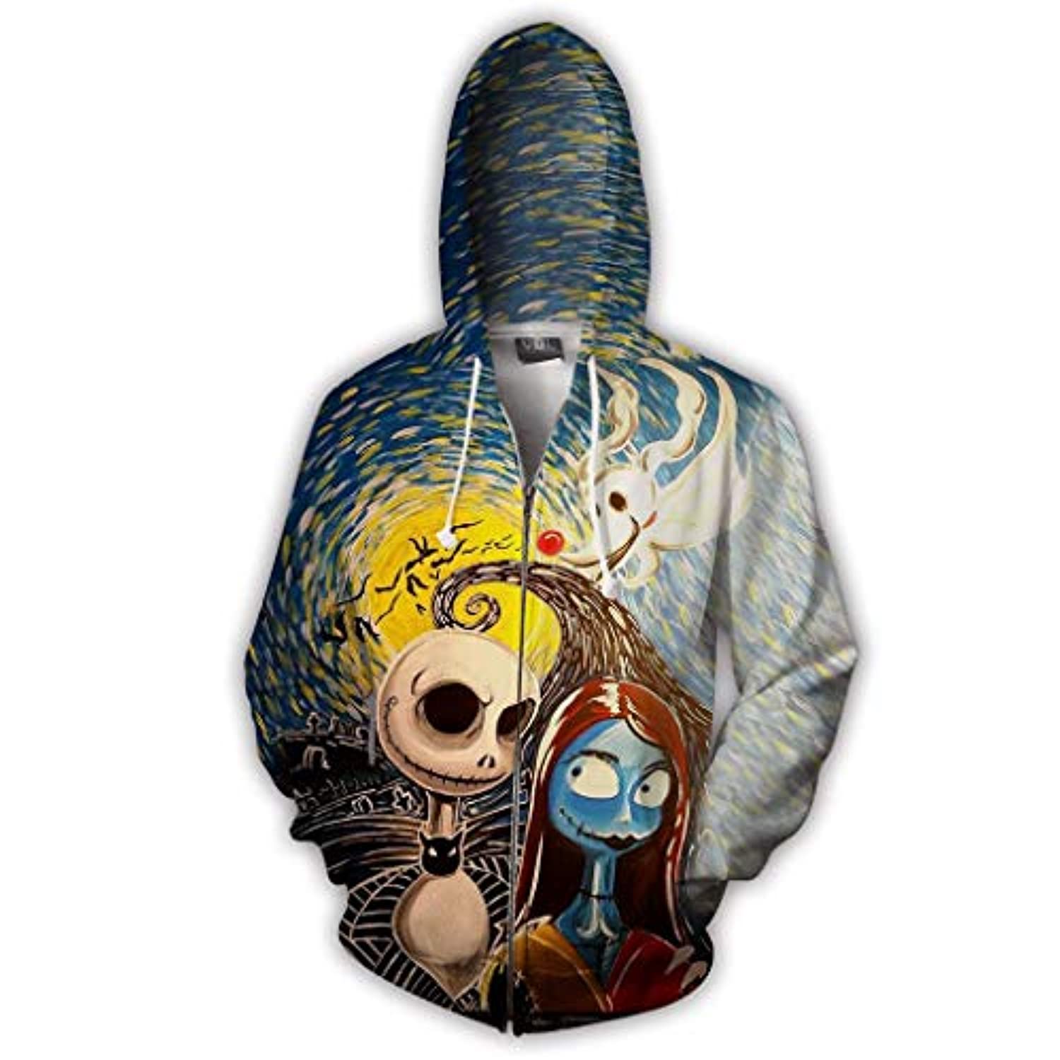 The Nightmare Before Christmas 3D Printed Zipper Hoodie