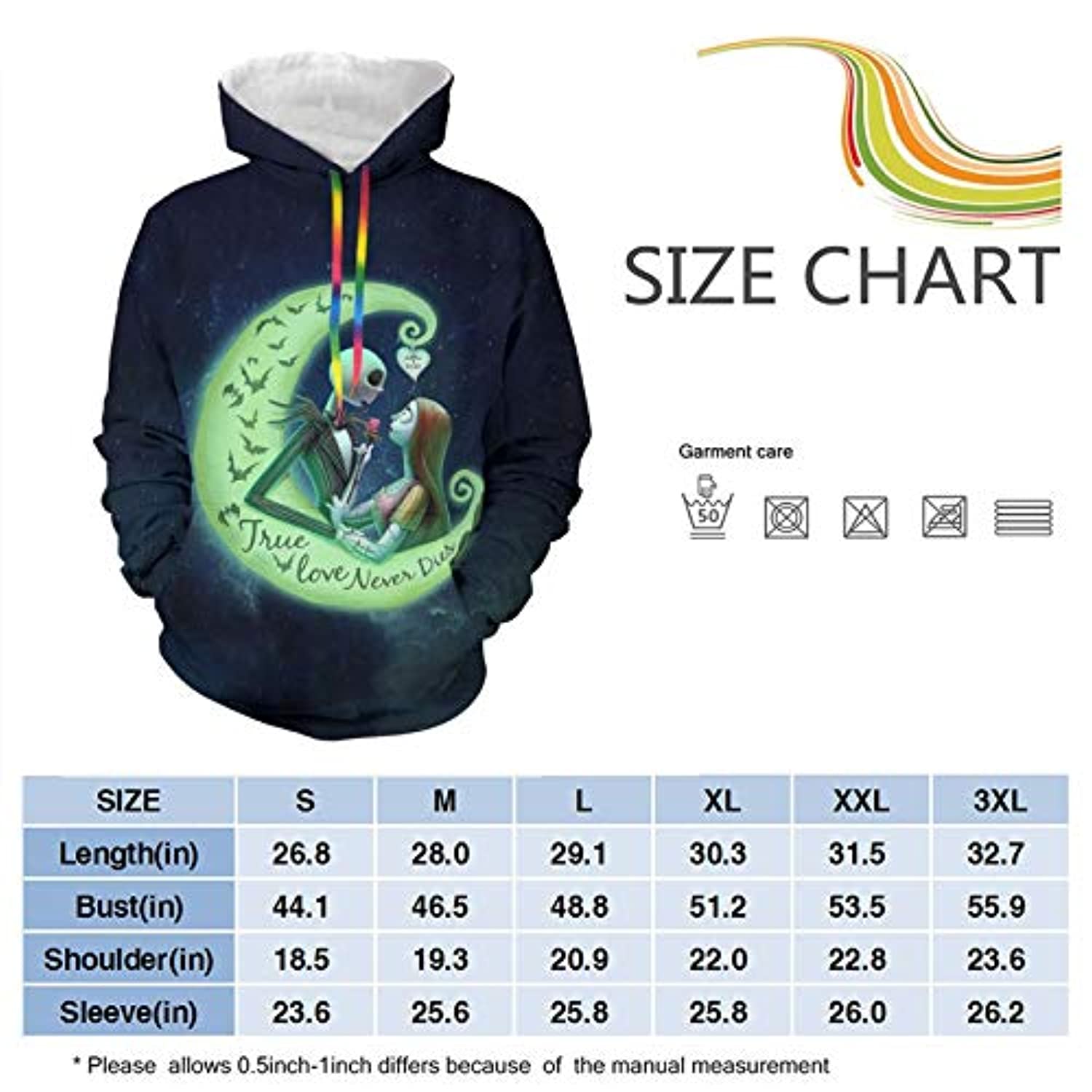 Nightmare Before Christmas Jack Skellington Hooded Sweatshirt Hoodie