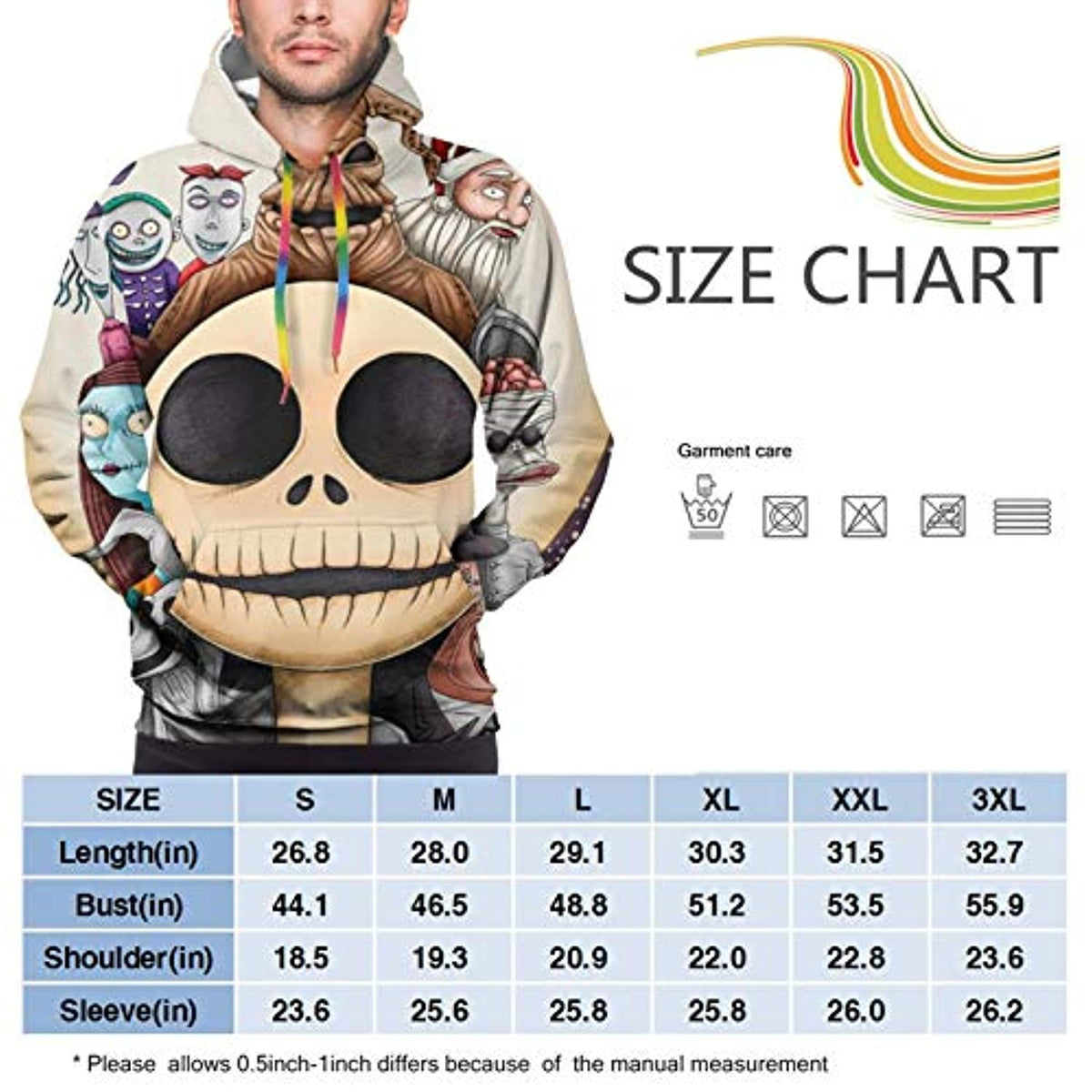 Unisex The Nightmare Before Christmas Novelty Hoodie Sweatshirt