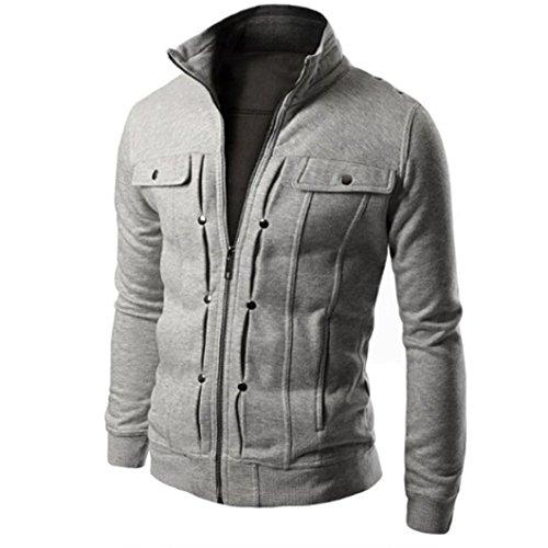 KFSO Men's Casual Winter Cotton Military Jackets Outdoor Coat Windproof Windbreaker (Coffee, XL)