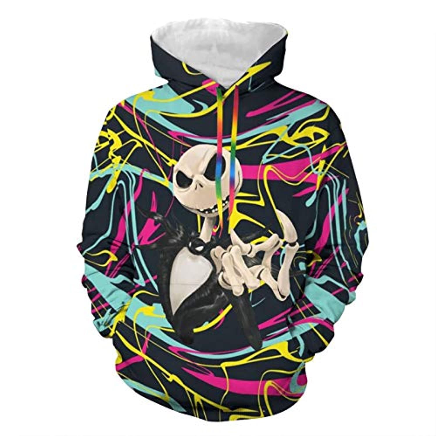 Nightmare Before Christmas Jack Skellington Print Hooded Pullover Hoodie