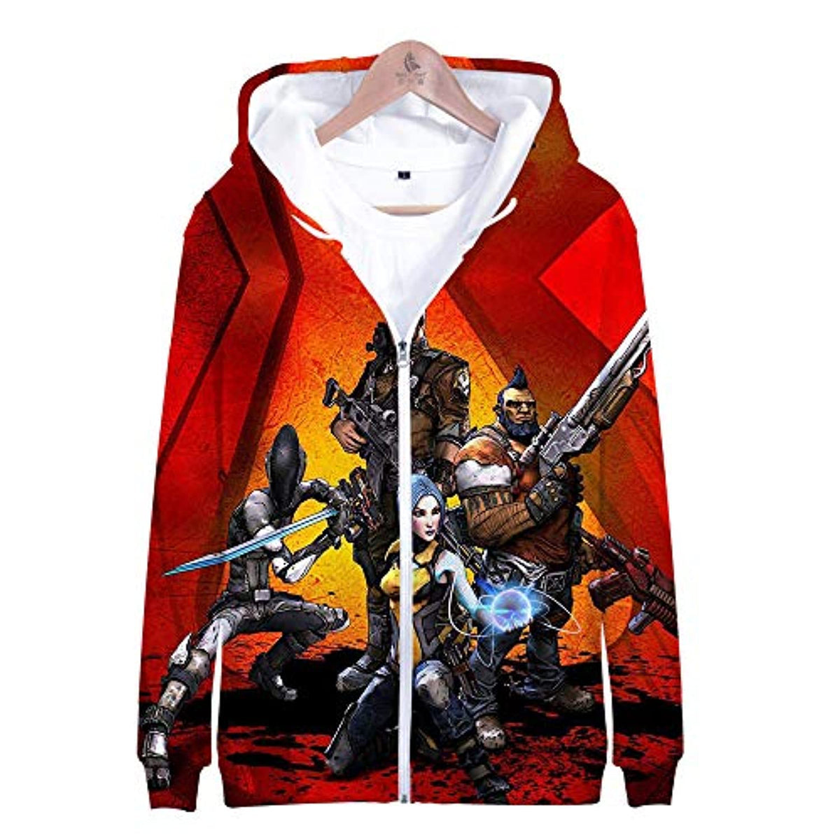 Borderlands 3 Hoodie - Unisex 3D Zipper Hooded Sweatshirts