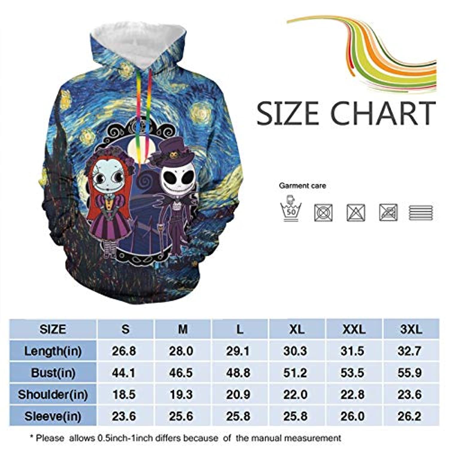 Nightmare Before Christmas Jack Skellington Hoody Pullover Hoodie