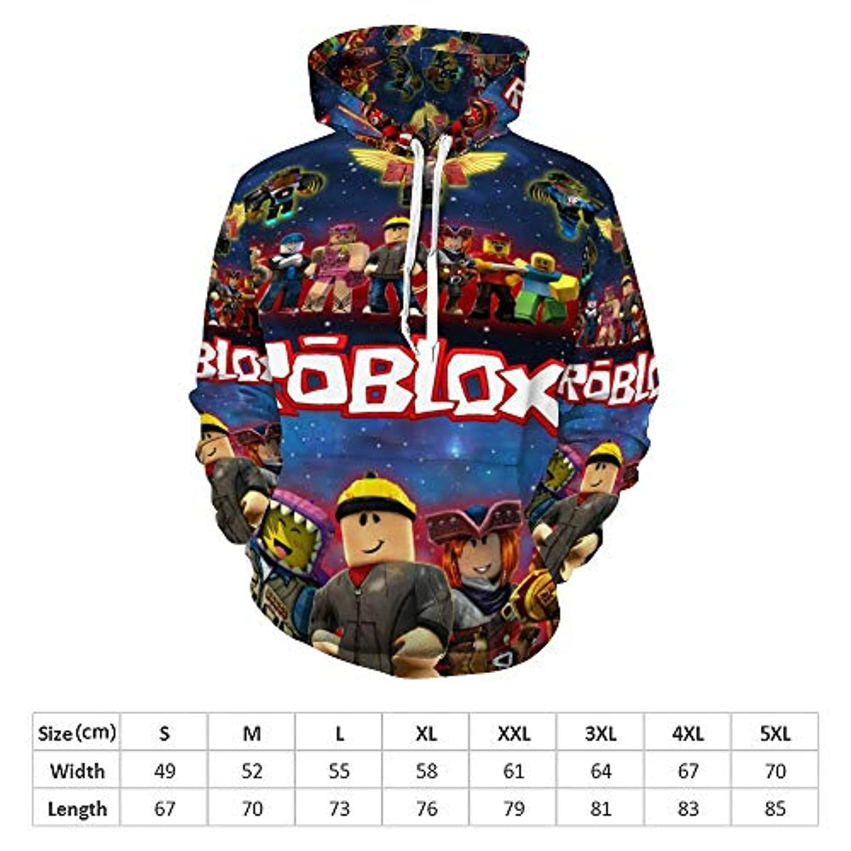 Roblox 3D Printed Hooded Sweatshirt Pullover Hoodie
