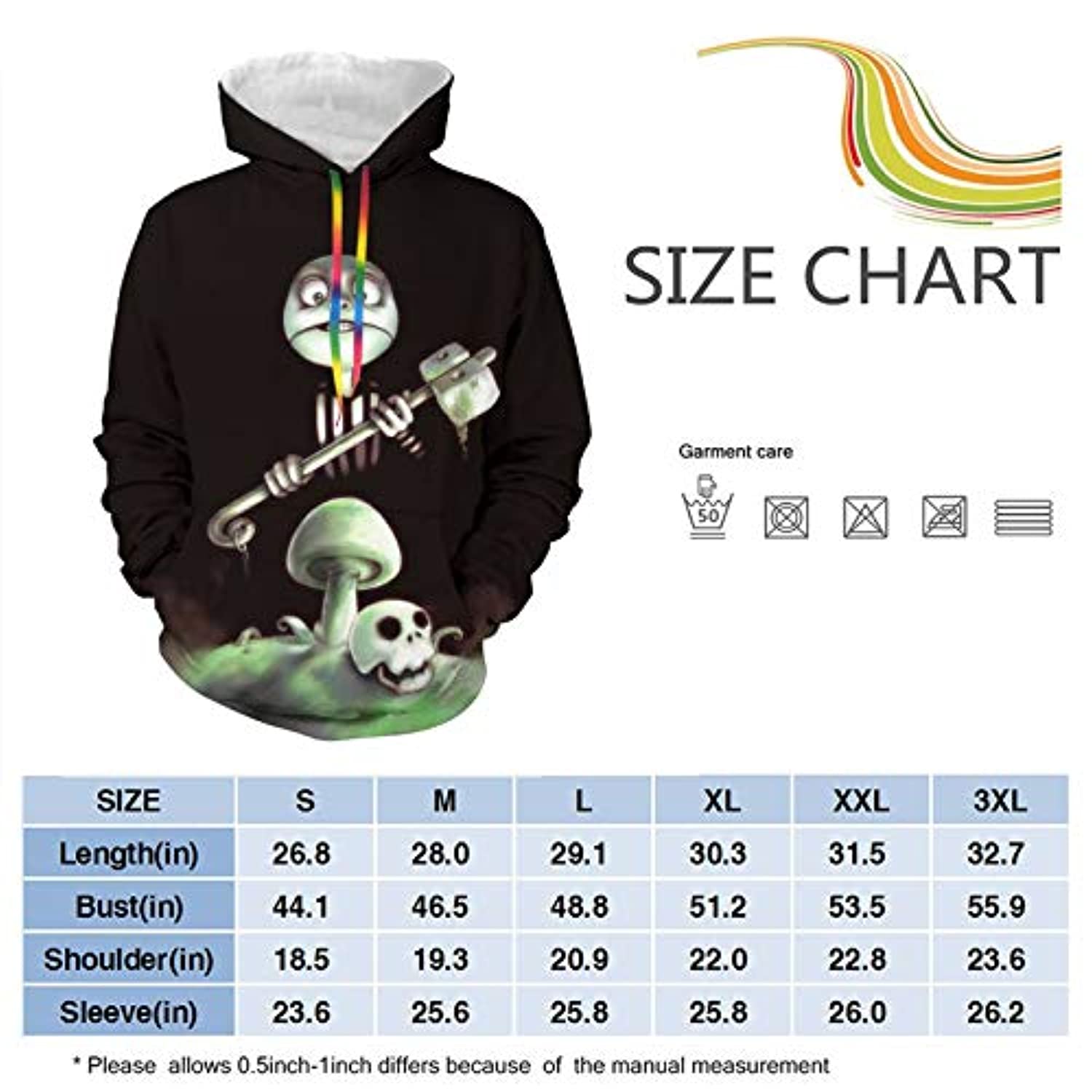 Nightmare Before Christmas Jack Skellington Print Hooded Sweatshirt Pullover Hoodie
