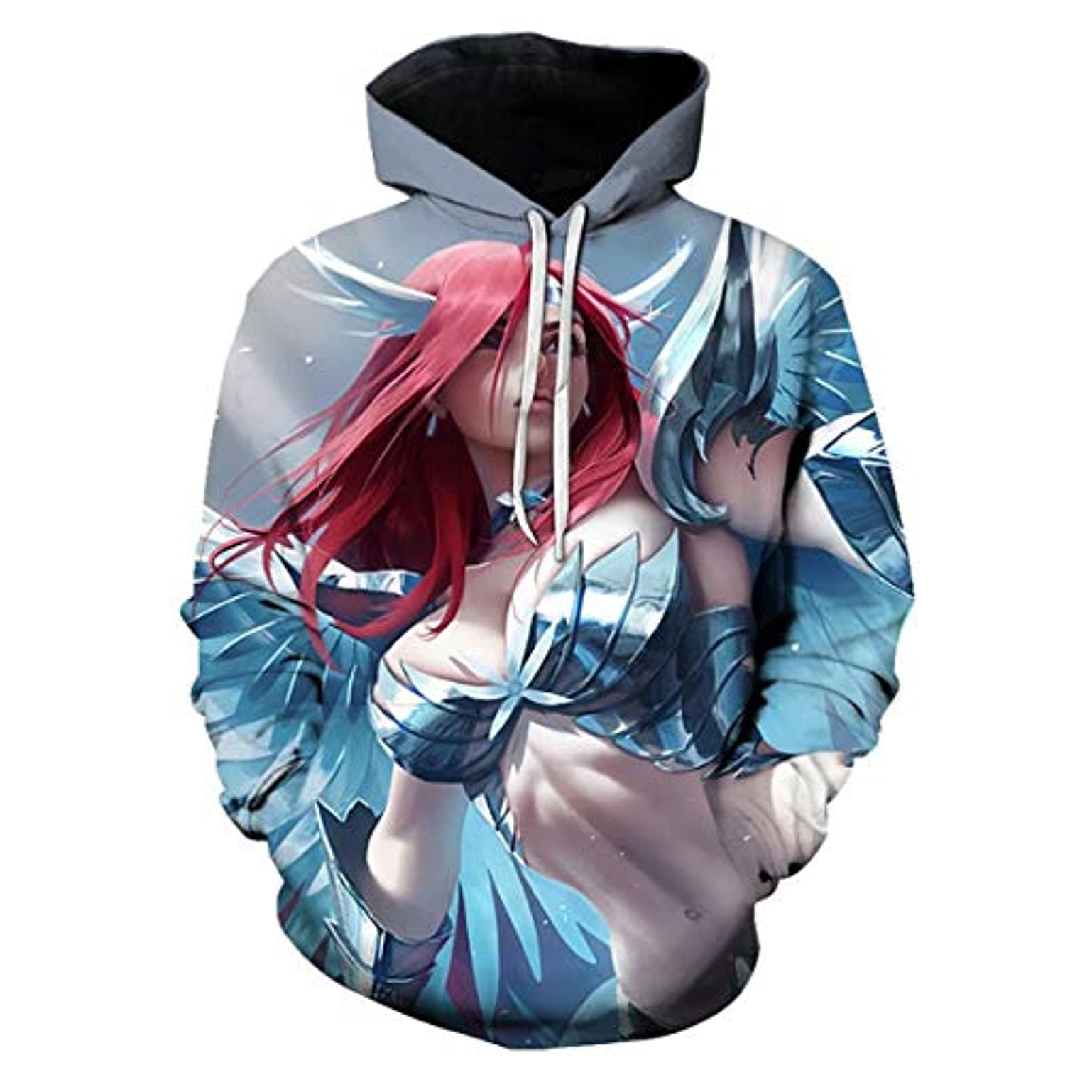 Fairy Tail 3D Printed Casual Pouch Pocket Drawstring Hoodies Pullovers