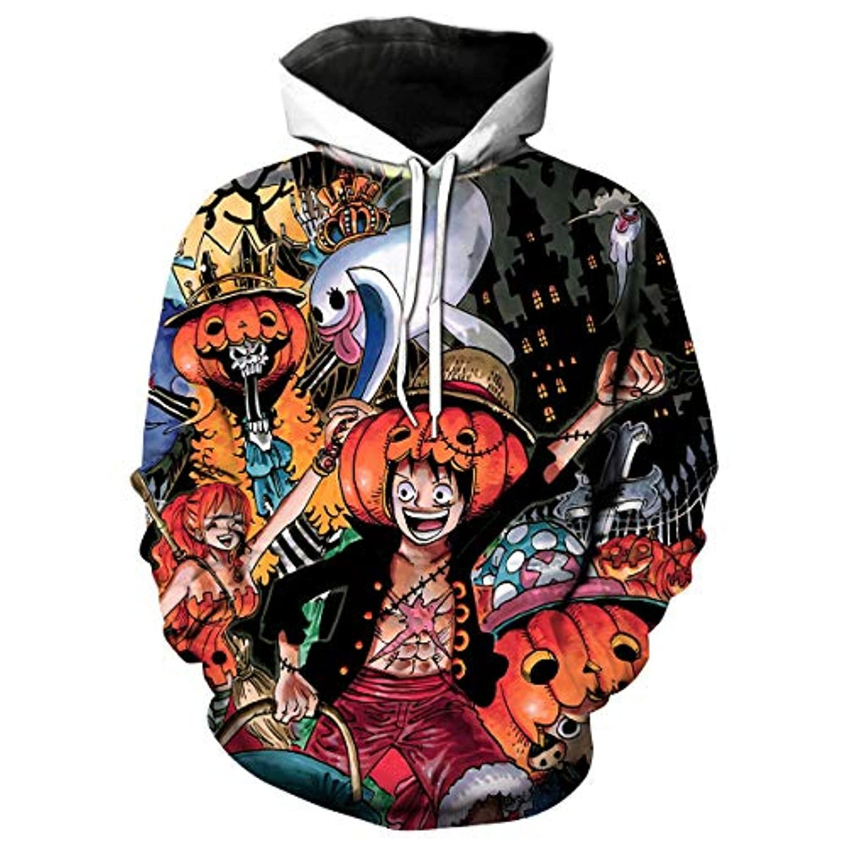 One Piece Luffy Hoodie - Unisex Anime 3D Printed Pullover Sweatshirt