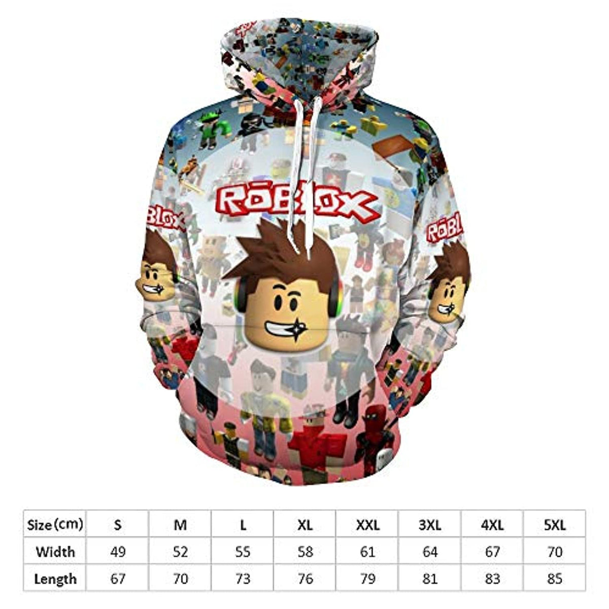 Roblox 3D Printed Hooded Sweatshirt Pullover Hoodie