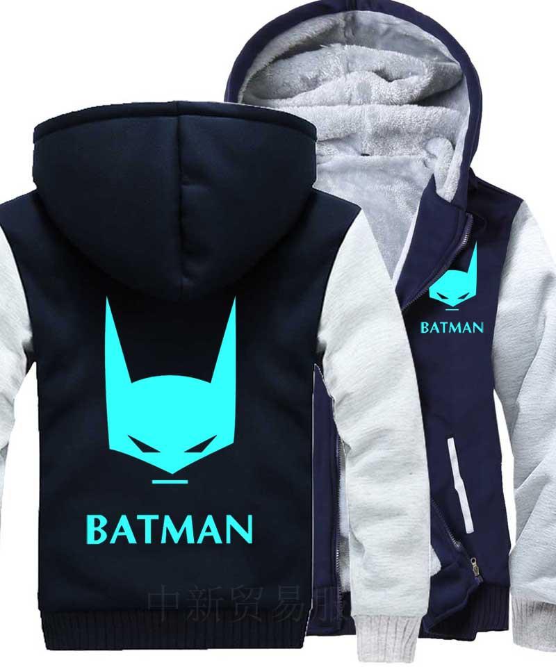 BATMAN Jackets - Solid Color BATMAN Series BATMAN Movie Sign Super Cool Fleece Jacket