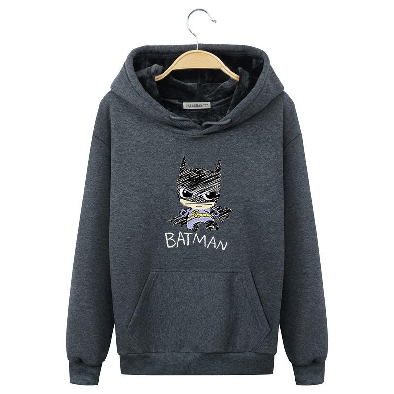 BATMAN Hoodies - Solid Color BATMAN Series BATMAN Icon Fashion Fleece Hoodie