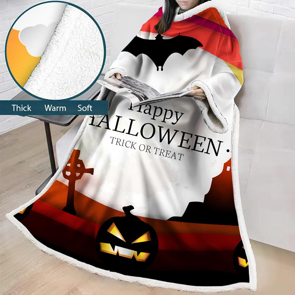 3D Digital Printed Blanket With Sleeves-Blanket Robe Halloween Party