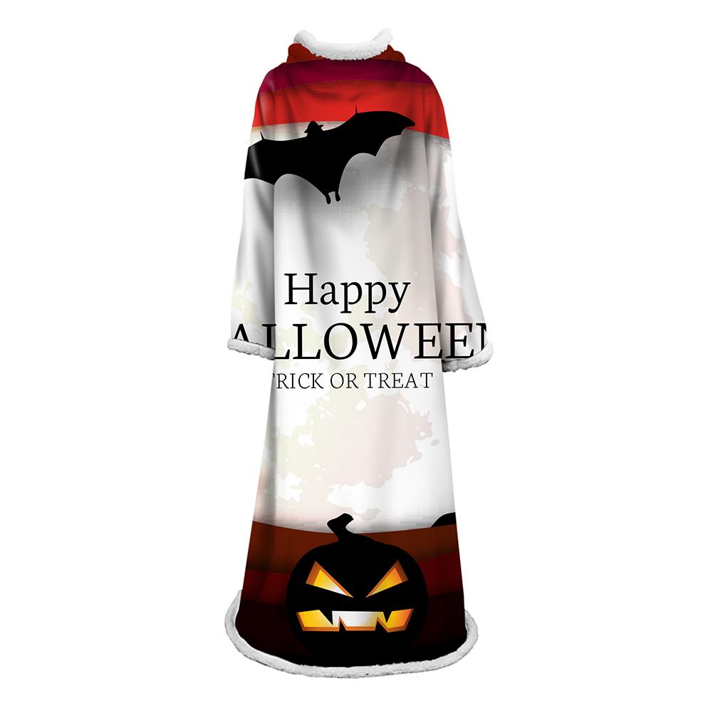 3D Digital Printed Blanket With Sleeves-Blanket Robe Halloween Party