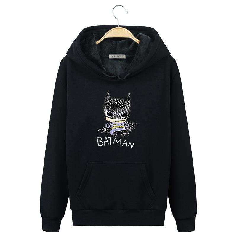 BATMAN Hoodies - Solid Color BATMAN Series BATMAN Icon Fashion Fleece Hoodie
