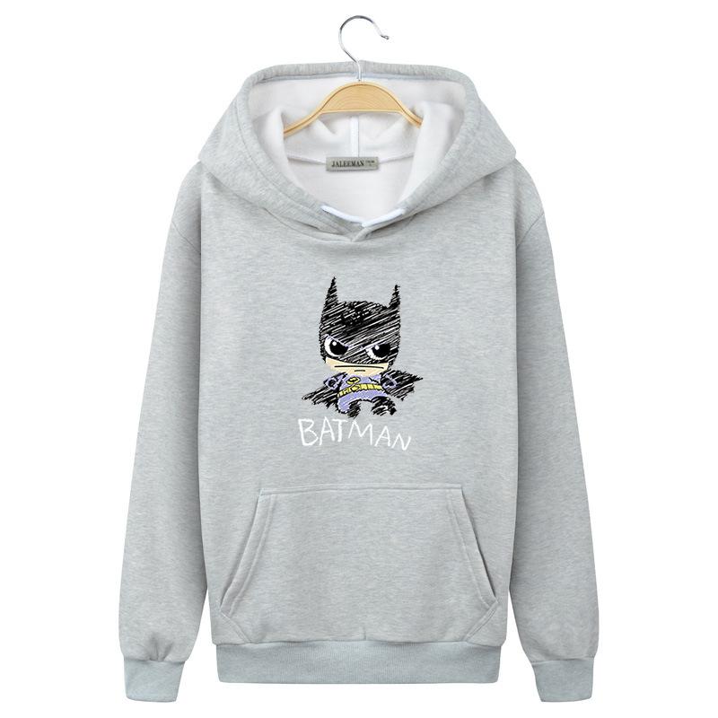 BATMAN Hoodies - Solid Color BATMAN Series BATMAN Icon Fashion Fleece Hoodie