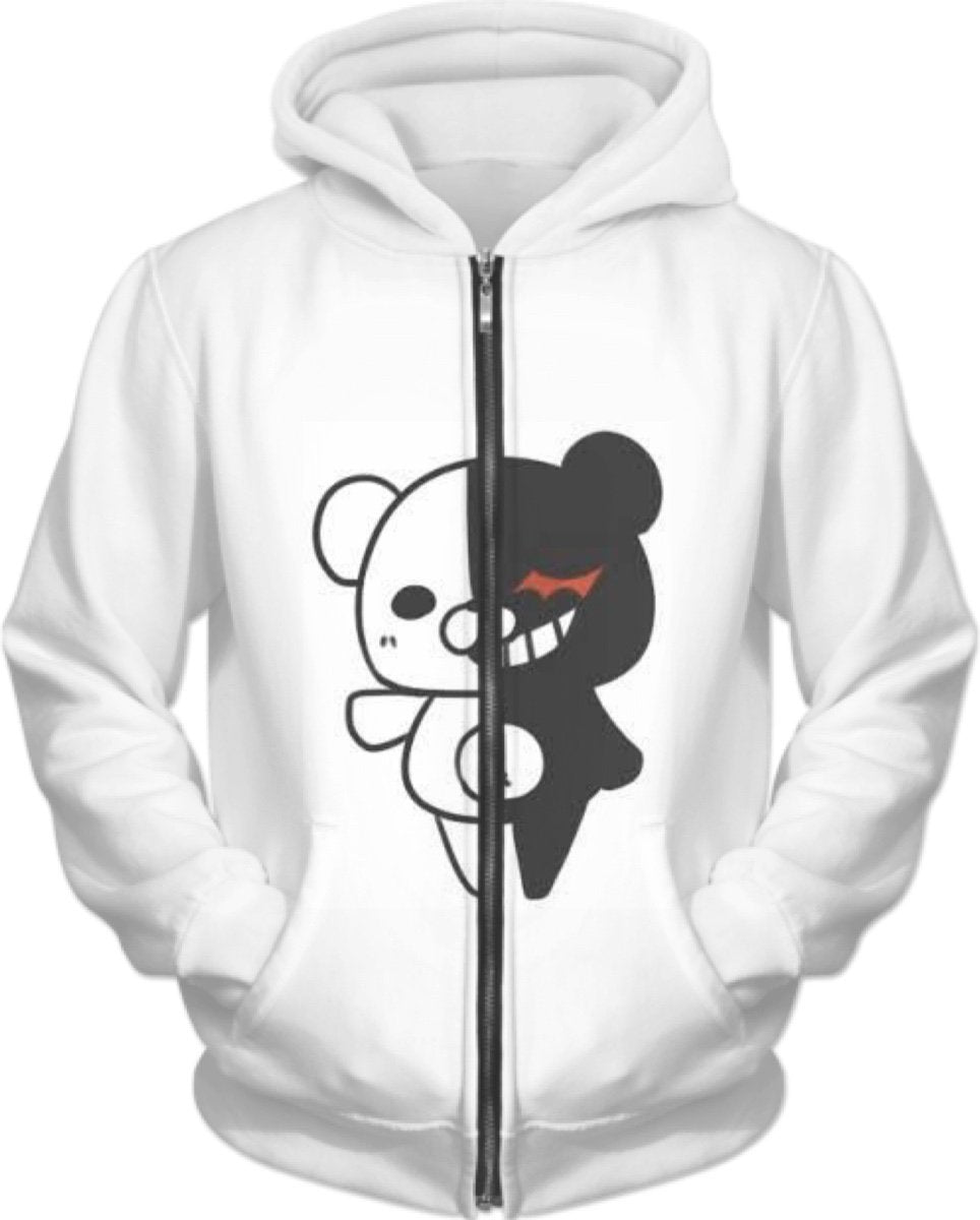 Danganronpa Hoodies - Zip Up White Hoodie