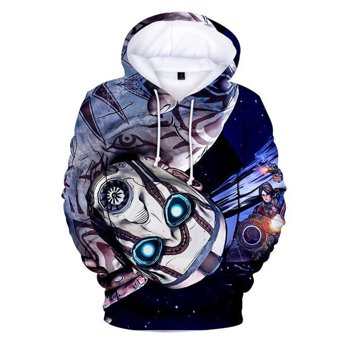 Fashion Games Borderlands Hoodies - 3D Digital Print Pullover Sweatshirts