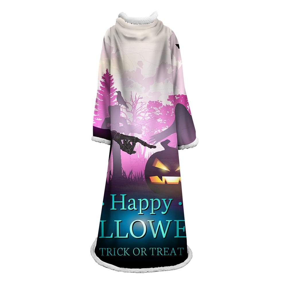 3D Digital Printed Blanket With Sleeves-Blanket Robe Halloween Party