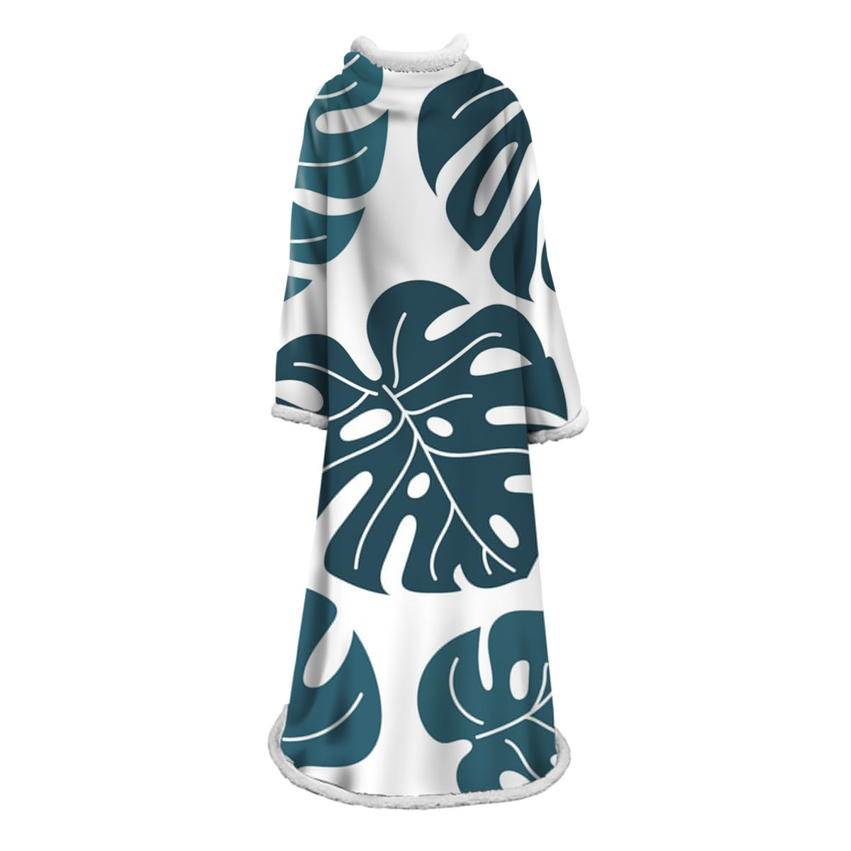 3D Digital Printed Plants Blanket With Sleeves-Leaves Blanket Robe