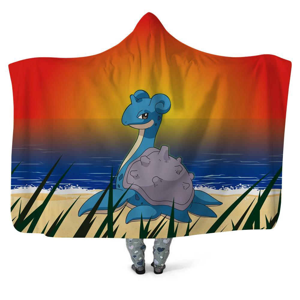 Pokemon Lapras Hooded Blanket - Crawl Red Blanket