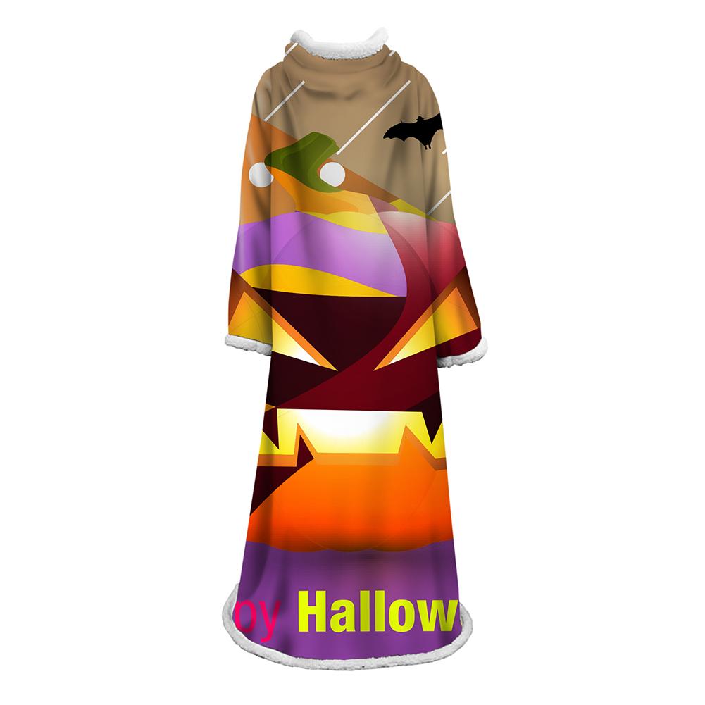 3D Digital Printed Blanket With Sleeves-Blanket Robe Halloween Party