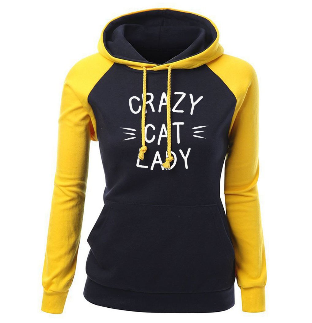 Women Hoodies - Women Hoodie Series Crazy Cat Lady Super Cute Fleece Hoodie