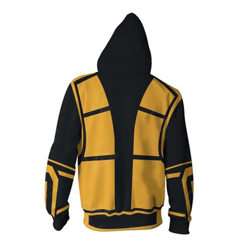 Mortal Kombat Hoodies - Zip Up Scorpion 3D Hoodie