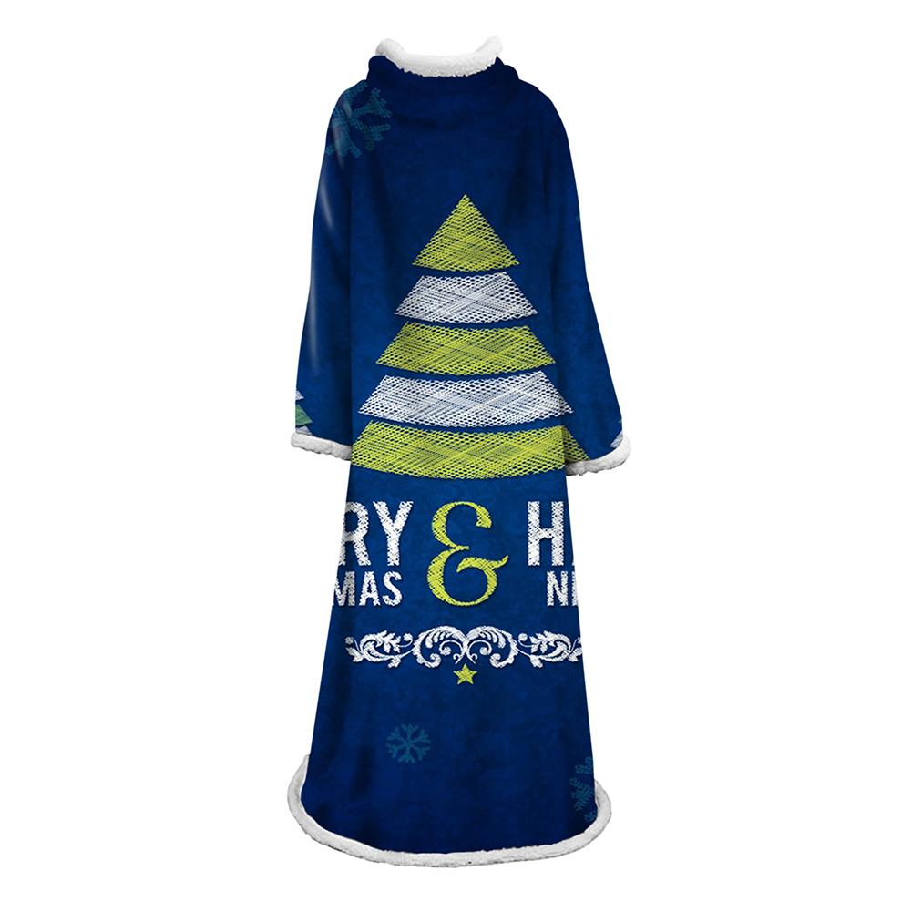 3D Digital Printed Blanket With Sleeves-Christmas Series Blanket Robe